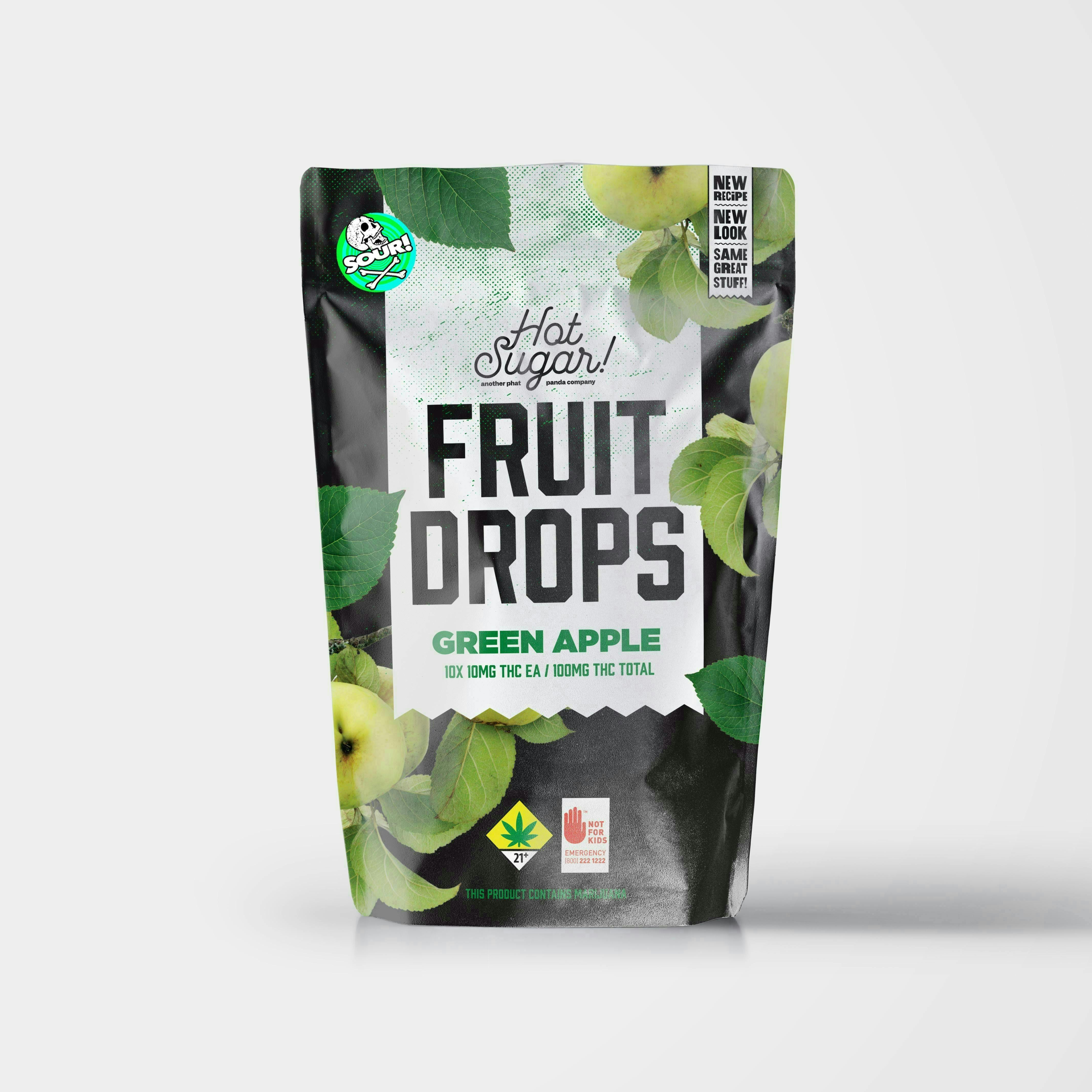 Hot Sugar! - Hot Sugar! | Fruit Chews | Sour Green Apple Gummies | 100mg | 10ct| 10mg/ea - 1