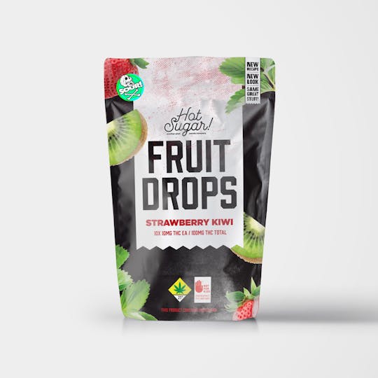 Hot Sugar! - Sour Strawberry Kiwi Fruit Drops (100mg) - 1