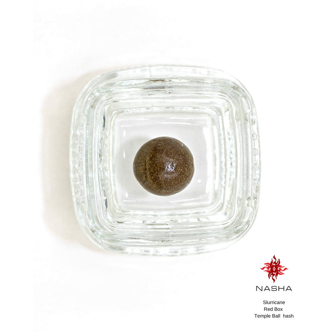 NASHA - Slurricane Red Temple Ball Hash - Bandwagon Gardens - 1
