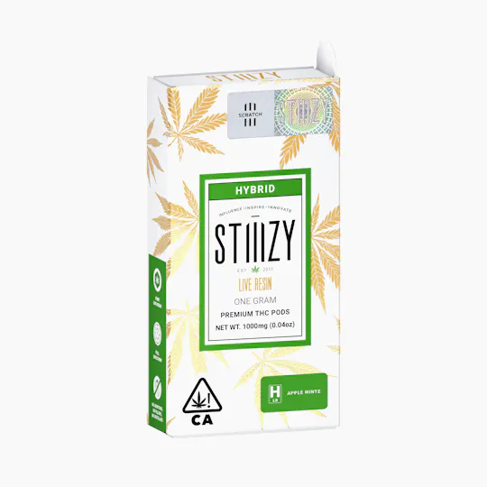 STIIIZY - Vape Cartridge - APPLE MINTZ 1G Live Resin Pod - STIIIZY - 1