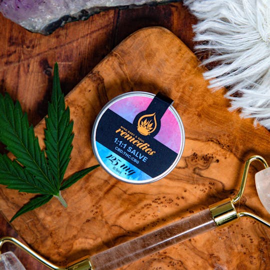 Mind Body & Soul Support - Alleviate .5 oz 125mg 1:1:1 CBD:THC:CBG Salve (travel size) - 1
