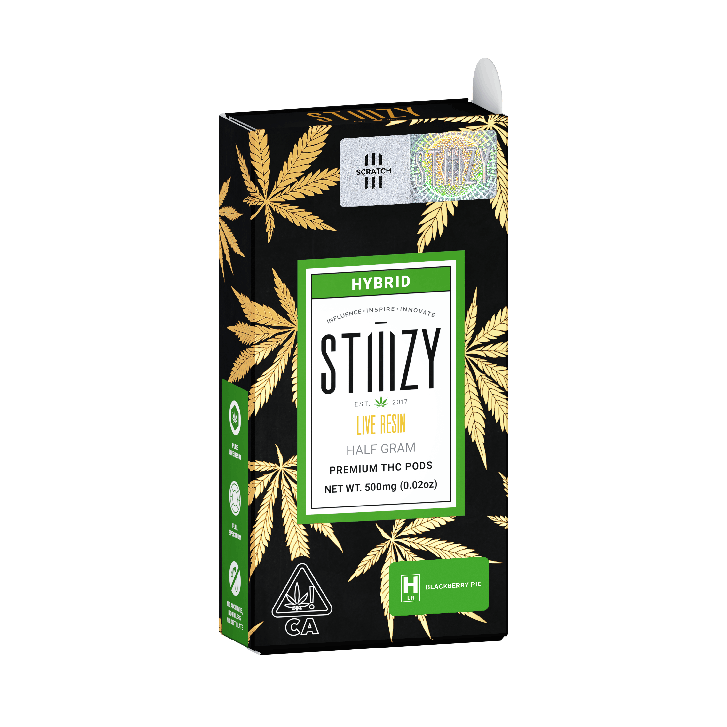 STIIIZY - Vape Cartridge - BLACKBERRY PIE .5G Live Resin Pod - STIIIZY - 1