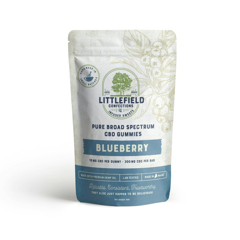 Littlefield Confections - Blueberry CBD Gummies 10mg/pc 300mg Total - 1