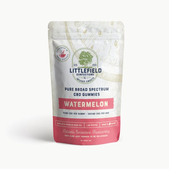 Littlefield Confections - Watermelon CBD Gummies 10mg/pc 300mg Total - 1