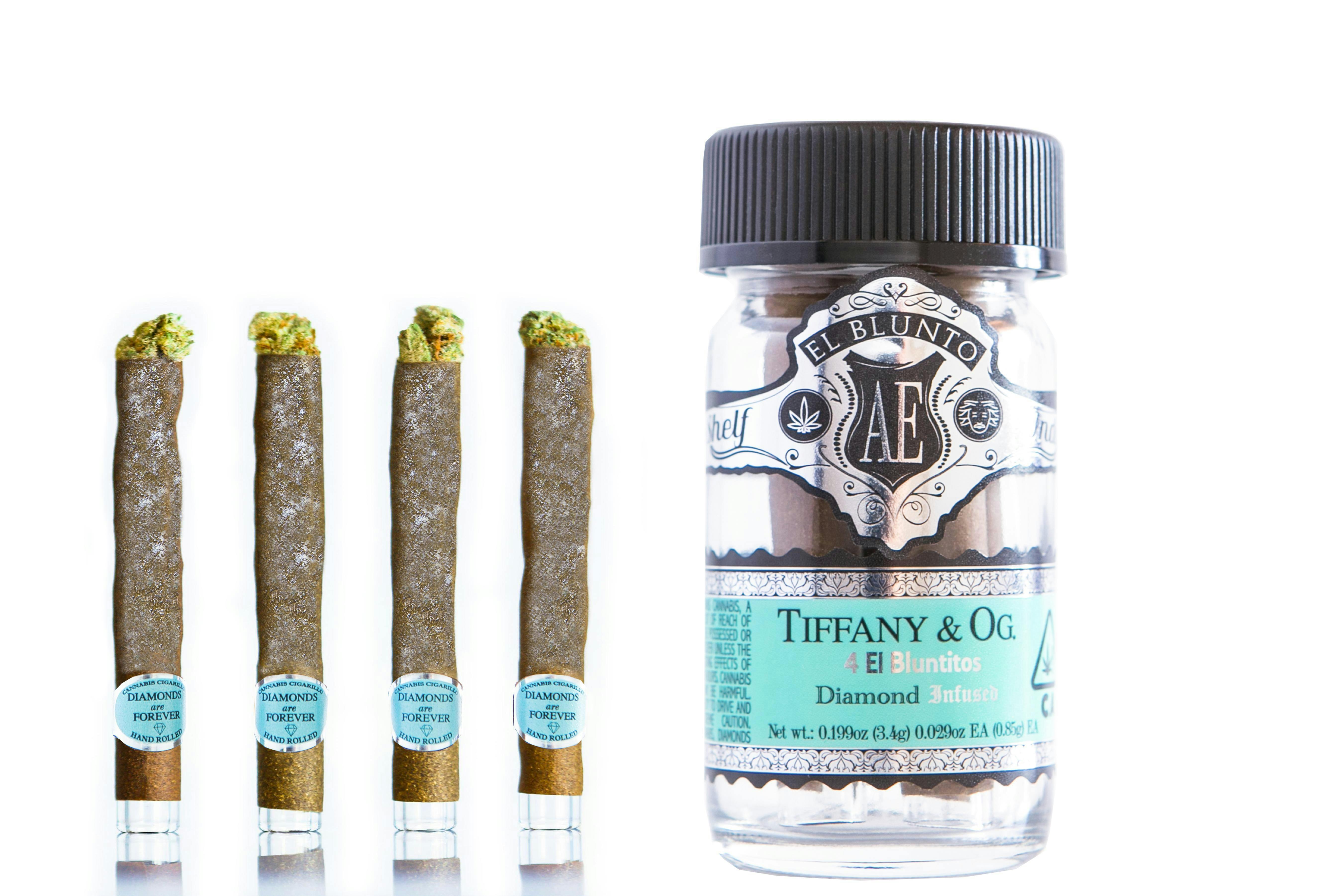 El Blunto by Albert Einstone's - El Bluntito 4-Pack Diamond Infused - Tiffany & OG - 4 x .85G [Mini Blunt] - 1