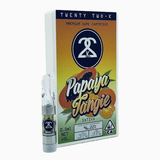 Twenty Two K / 22k - 22K - Papaya Tangie - Cartridge - 0.5ml - 1