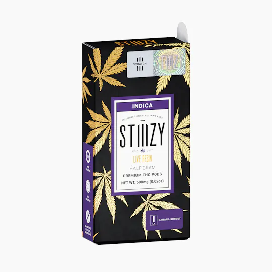 STIIIZY - Vape Cartridge - BANANA SORBET .5G Live Resin Pod - STIIIZY - 1