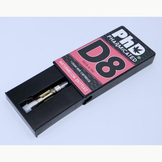 Pharmicated - Pharmicated D8 Vape Cart - 1000mg - Watermelon Zkittles - 1