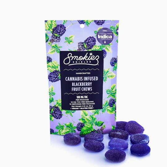 Smokiez Edibles - Blackberry INDICA 100mg THC Fruit Chews - AZ - 1