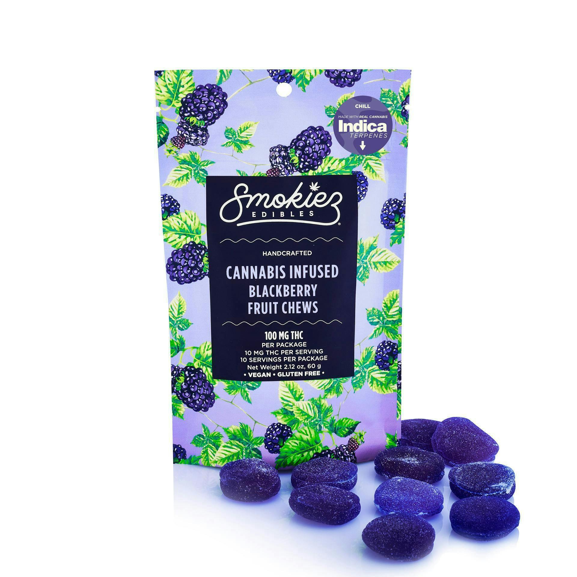 Smokiez Edibles - Blackberry Fruit Chews | 100mg | 10ct | 100mg/ea - 1
