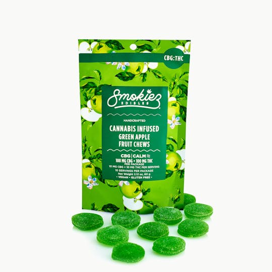 Smokiez Edibles - Green Apple CBG:THC 1:1 THC Fruit Chews - AZ - 1