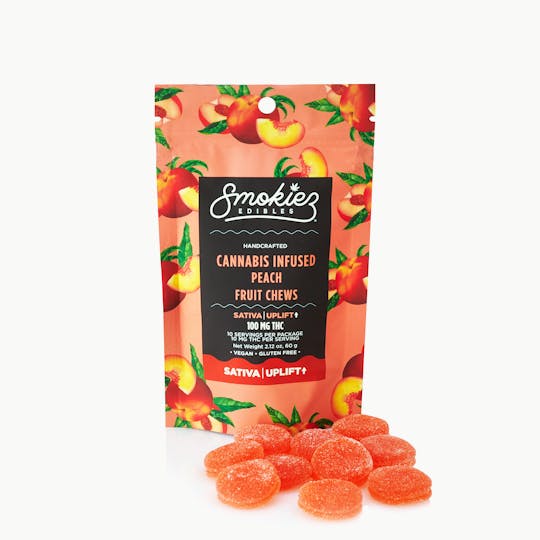 Smokiez Edibles - Peach SATIVA 100mg THC Fruit Chews - AZ - 1
