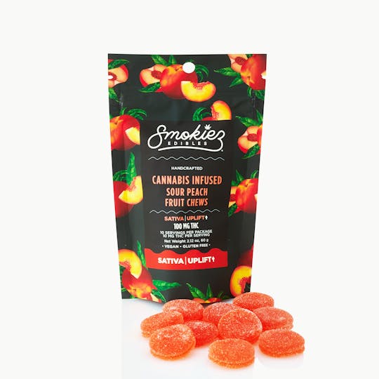 Smokiez Edibles - Sour Peach SATIVA 100mg THC Fruit Chews - AZ - 1