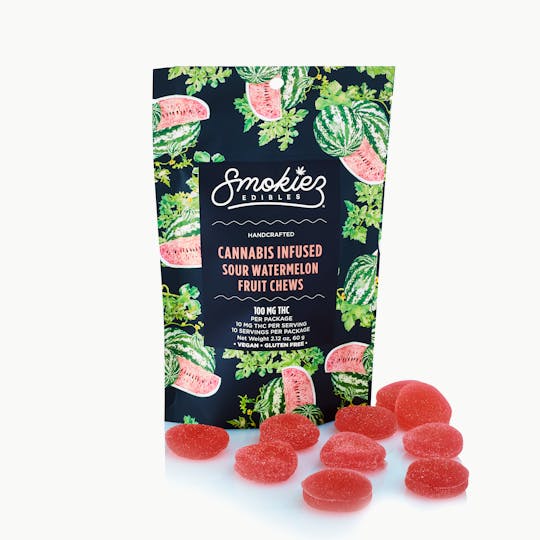 Smokiez Edibles - Sour Watermelon HYBRID 100mg THC Fruit Chews - AZ - 1