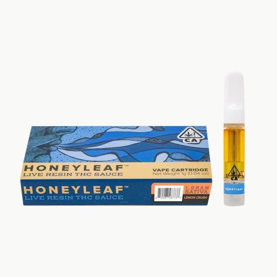 Honeyleaf - LEMON CRUSH - 1G LIVE RESIN CARTRIDGE - SATIVA - 1