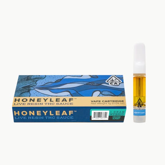 Honeyleaf - ORANGE SUNSET - 1G LIVE RESIN CARTRIDGE - HYBRID - 1