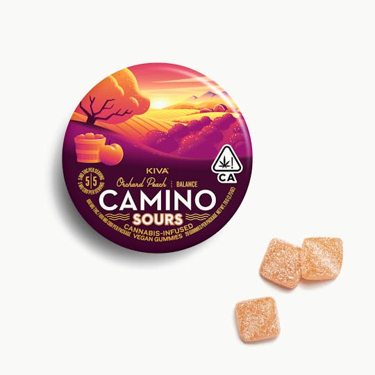 Kiva Confections - Camino Sours 5:5 CBD Orchard Peach 'Balance' Gummies - 1