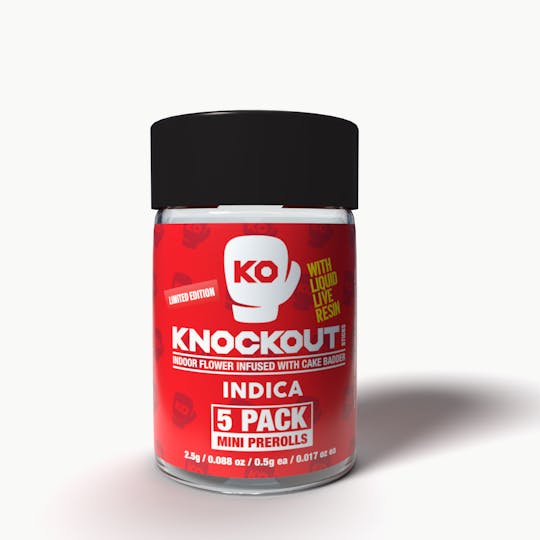 Knockout Sticks - Indica Liquid Live Resin Infused Knockout Mini 5pack - 1