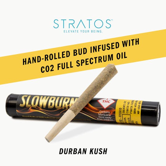 Stratos - Slow Burn Full-Spectrum Oil Infused Hybrid Pre-roll Durban Kush - 1