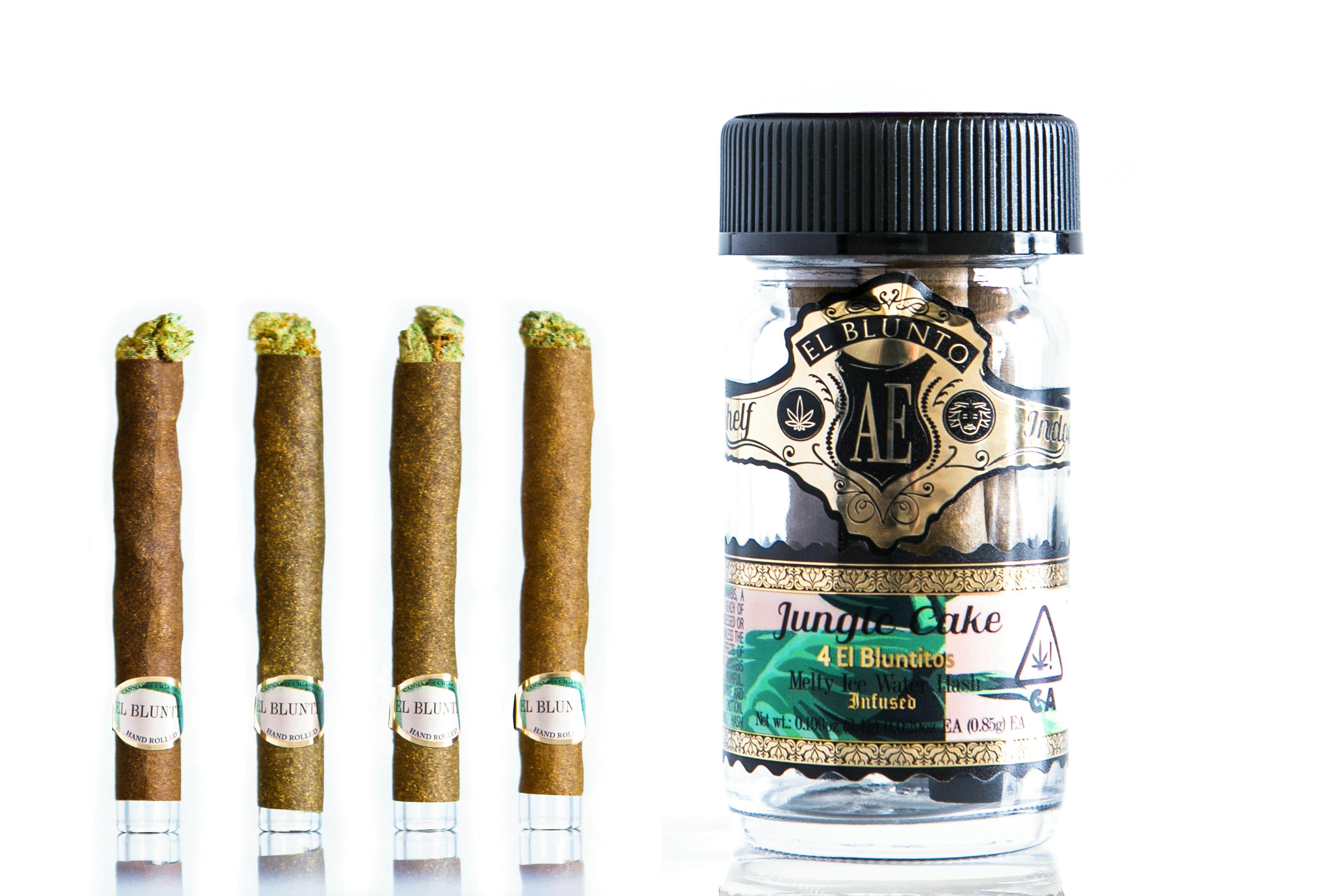 El Blunto by Albert Einstone's - El Bluntito 4-Pack - Jungle Cake - Hash Infused - 4 x .85G [Mini Blunt] - 1