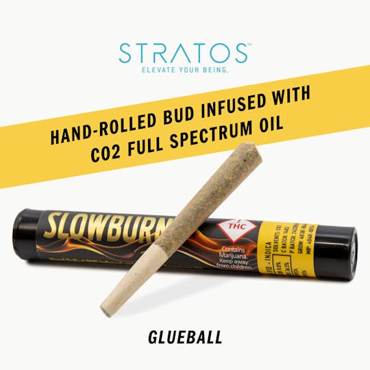 Stratos - Slow Burn Full-Spectrum-Oil Infused Indica Pre-roll Glueball - 1