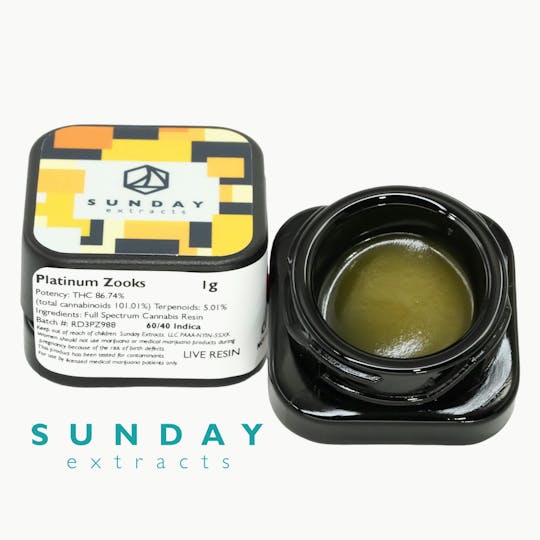 Sunday Extracts - 1g Concentrate Platinum Zooks - 1