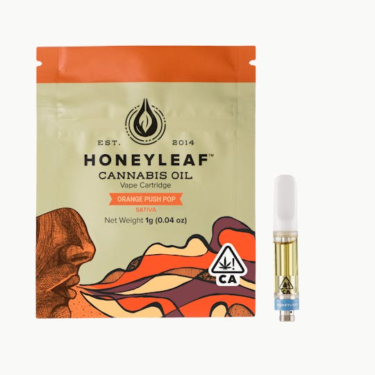 Honeyleaf - ORANGE PUSH POP - 1G CARTRIDGE - SATIVA - 1