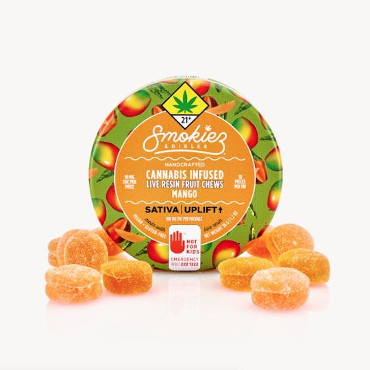 Smokiez Edibles - Mango Sativa 100mg THC Live Resin Fruit Chews - WA - 1