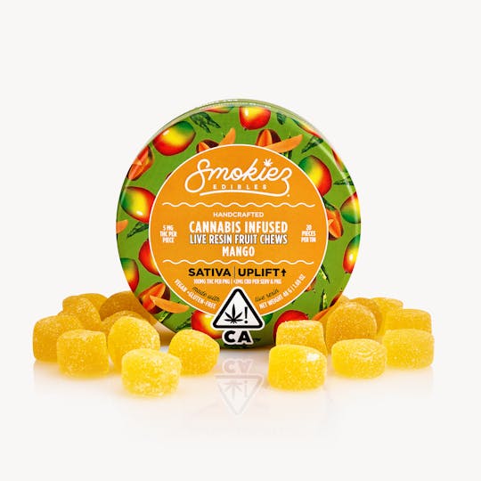 Smokiez Edibles - Mango Sativa 100mg THC Live Resin Fruit Chews - CA - 1