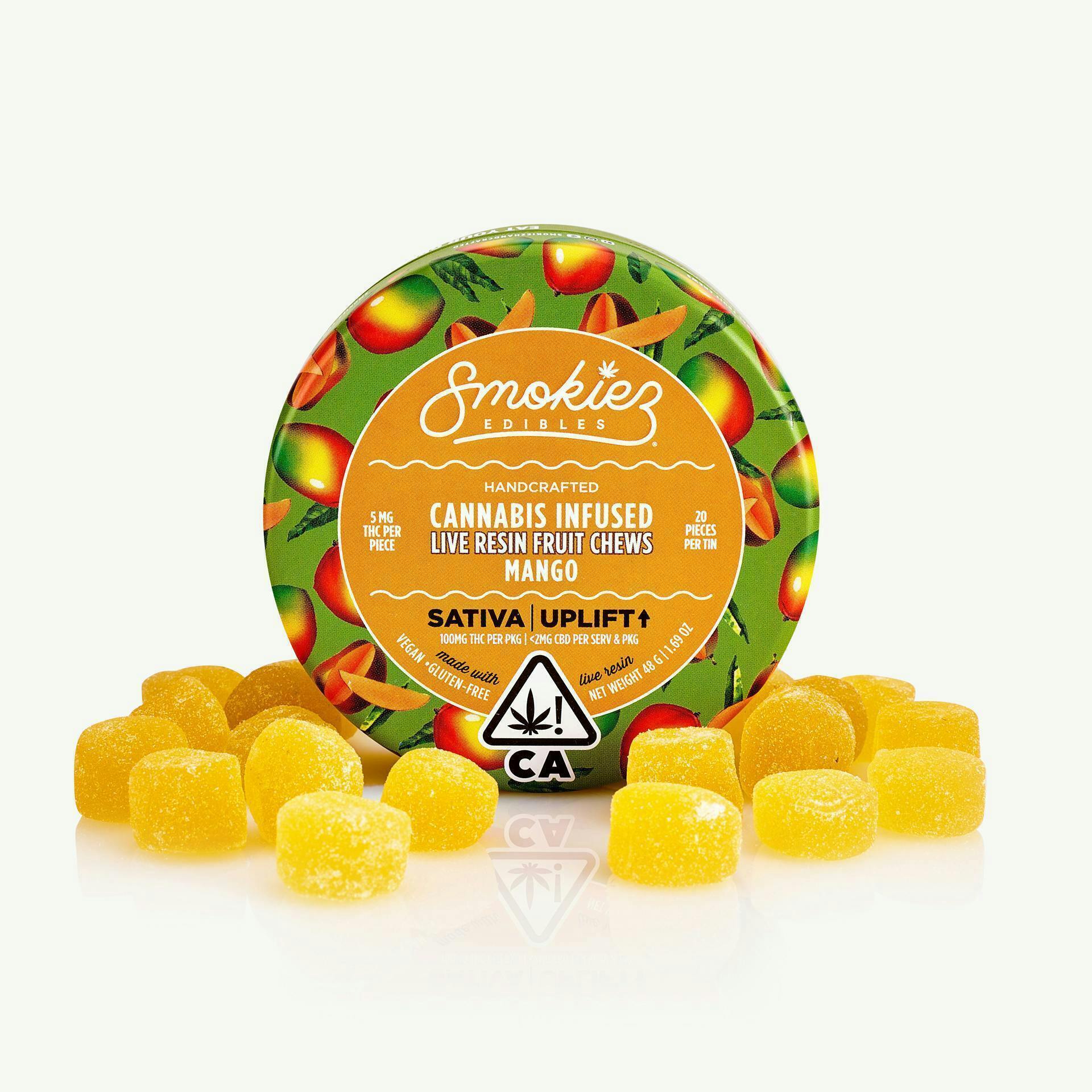 Smokiez Edibles - Mango Live Resin Fruit Chews | 100mg | 20ct | 5mg/ea - 1