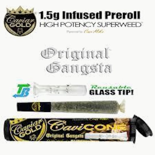 Caviar Gold - Cavi Cone | Infused Pre-Roll | Original Gangsta | 1.5g - 1