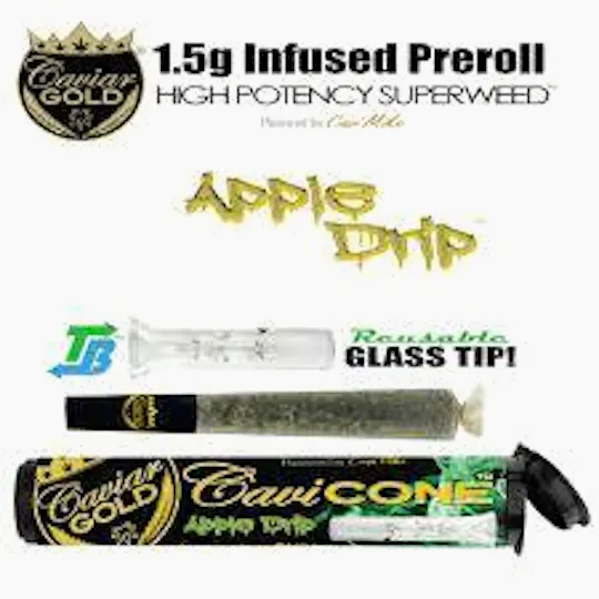 Caviar Gold - Cavi Cone | Infused Pre-Roll | Apple Drip | 1.5g - 1