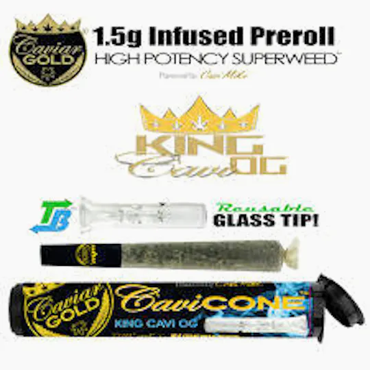 Caviar Gold - Cavi Cone | Infused Pre-Roll | King Cavi OG | 1.5g - 1
