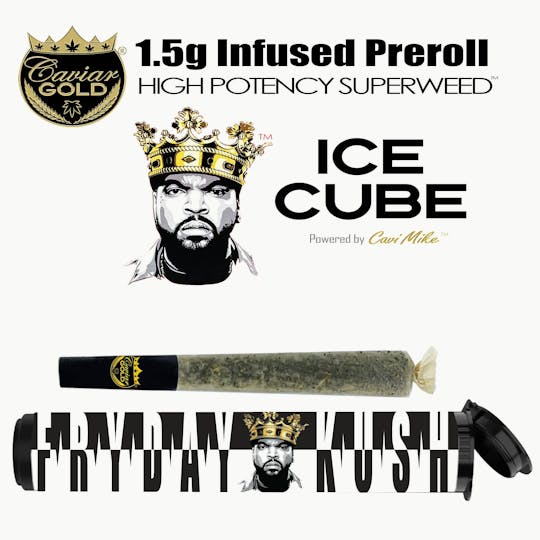 Caviar Gold - Ice Cube Cone | Infused Preroll | Fryday Kush | 1.5g - 1