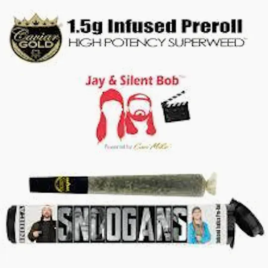 Caviar Gold - Jay & Silent Bob Cone | Infused Preroll | Snoogans | 1.5g - 1