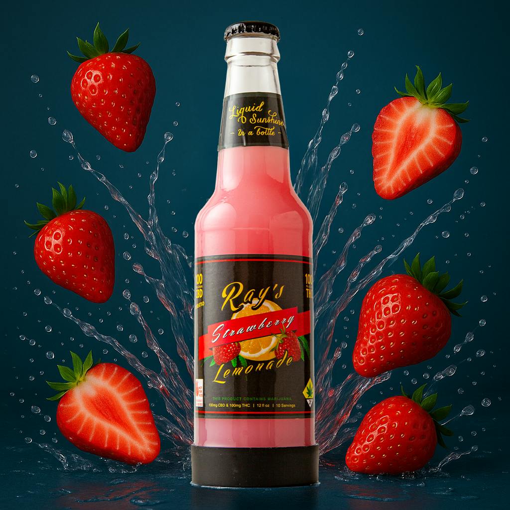 Ray's Lemonade - Ray's Lemonade | Strawberry Lemonade | 100/100mg THC/CBD - 1