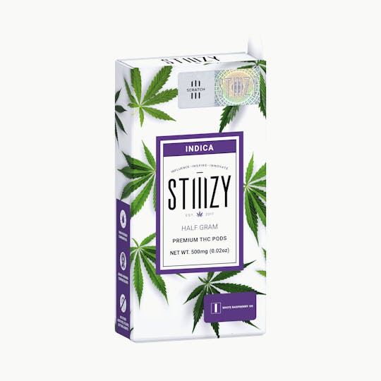 STIIIZY - Vape Cartridge - WHITE RASPBERRY .5G Original THC Pod - STIIIZY - 1