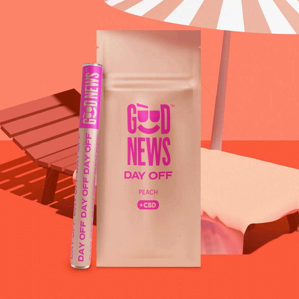 Good News - Day Off Peach | Hybrid Vape Pen with CBD [300mg] - 1