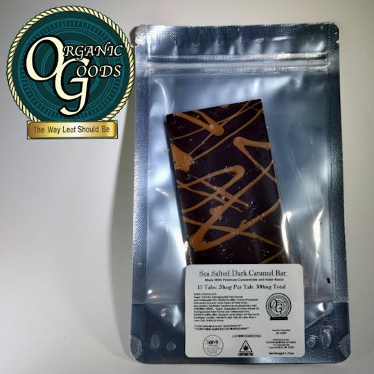 Organic Goods - OG Sea Salted Caramel Dark Chocolate Bar w/ Concentrates & Rosin 300 MG - 1