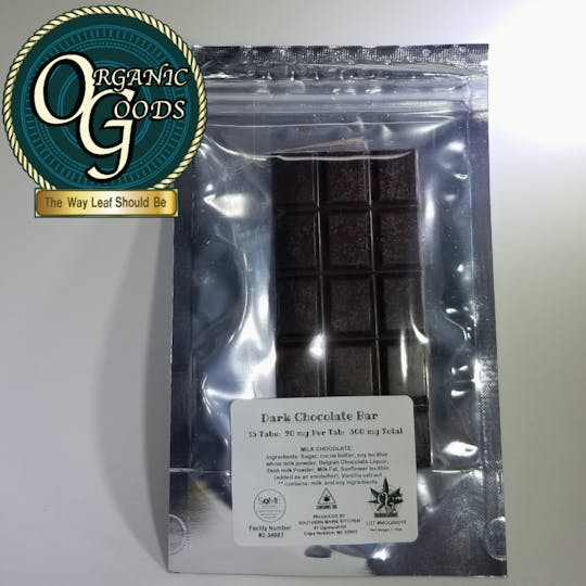 Organic Goods - Dark Chocolate Bar 300mg - 1
