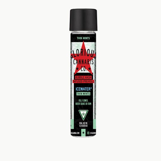 Glorious Cannabis Company - Thin Mints 1G | ICEWATER Bubble Hash Pre-Roll | Glorious Cannabis Co. - 1