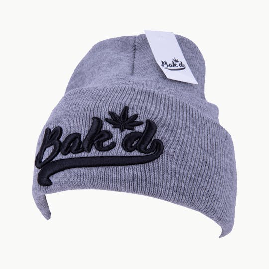 Bak'd - Bak'd Beanie Cursive (Gray/Black) - 1