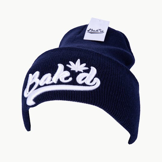 Bak'd - Bak'd Beanie Cursive (Navy Blue/White) - 1