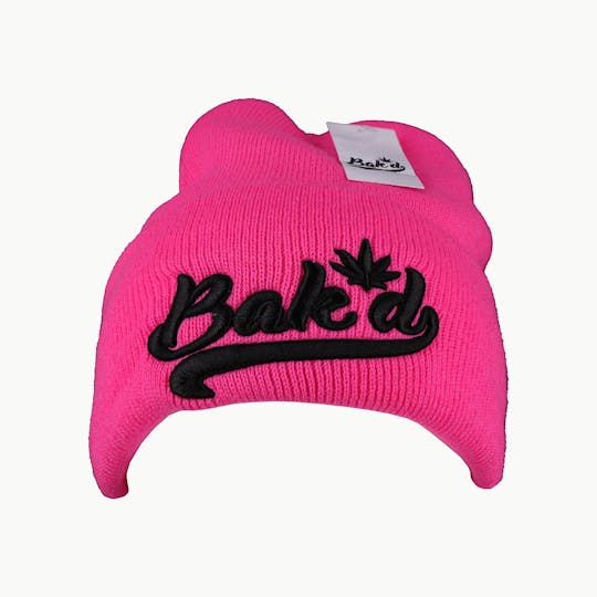 Bak'd - Bak'd Beanie Cursive (Pink/Black) - 1