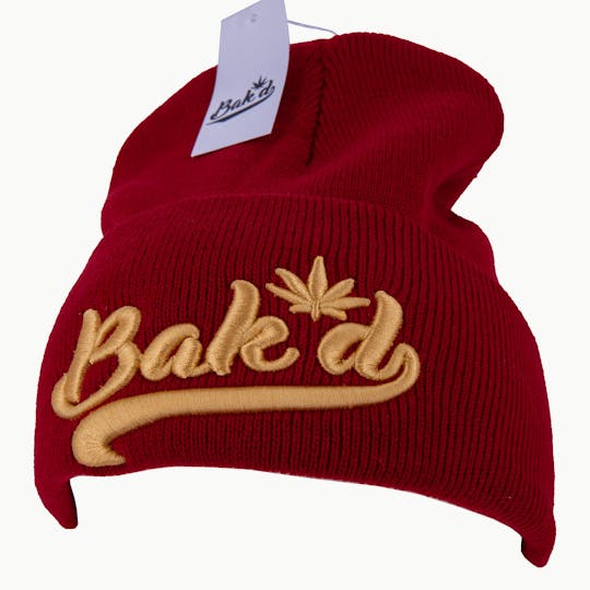 Bak'd - Bak'd Beanie Cursive (Maroon/Gold) - 1