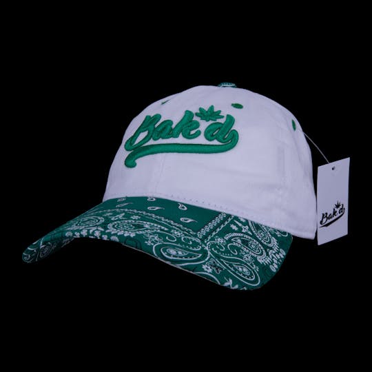 Bak'd - Bak'd Strapback Paisley Hat Cursive (Green) - 1