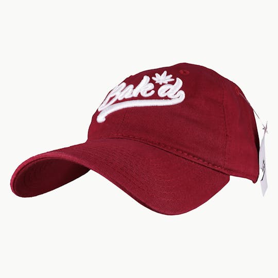Bak'd - Bak'd Strapback Hat Cursive (Maroon/White) - 1