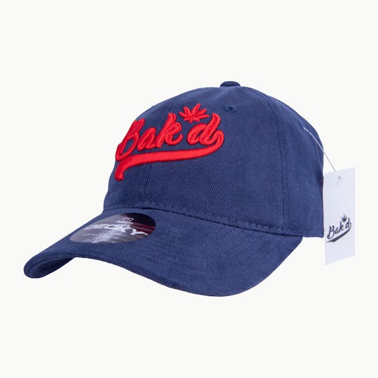 Bak'd - Bak'd Strapback Hat Cursive (Navy/Red) - 1