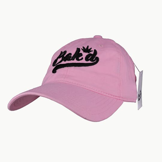 Bak'd - Bak'd Strapback Hat Cursive (Pink/Black) - 1