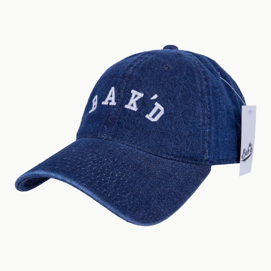 Bak'd - Bak'd Strapback Jean Hat Collegiate (Jean/White) - 1